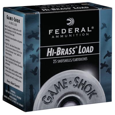 Federal, Game Load, HiBrass, 12 Gauge, 2.75 Inch, 6, 3 1/4 Dram, 1 1/4 oz, Shot  H1266  | 12 GA  | 029465001407 | Federal | Ammunition | Shotshell 